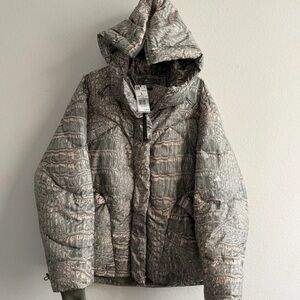 Adidas By Stella McCartney Mid Length Padded Winter Jacket Printed Women’s Sz L